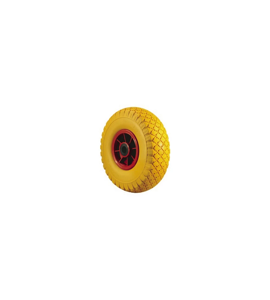 RUOTA PIENA PER CARRELLO GIALLA CON DIAMETRO 260 MM